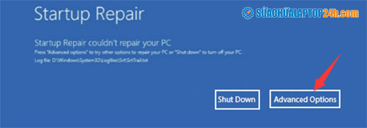 Chọn Advanced options
