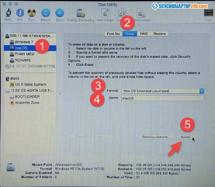 Các bước phân vùng ổ đĩa