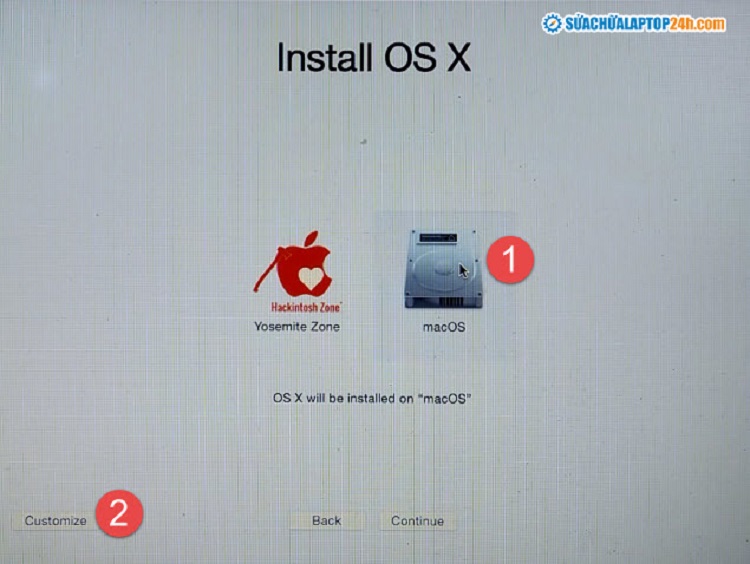 Click chọn Customize để bắt đầu tiến hành thiết lập phần cứng