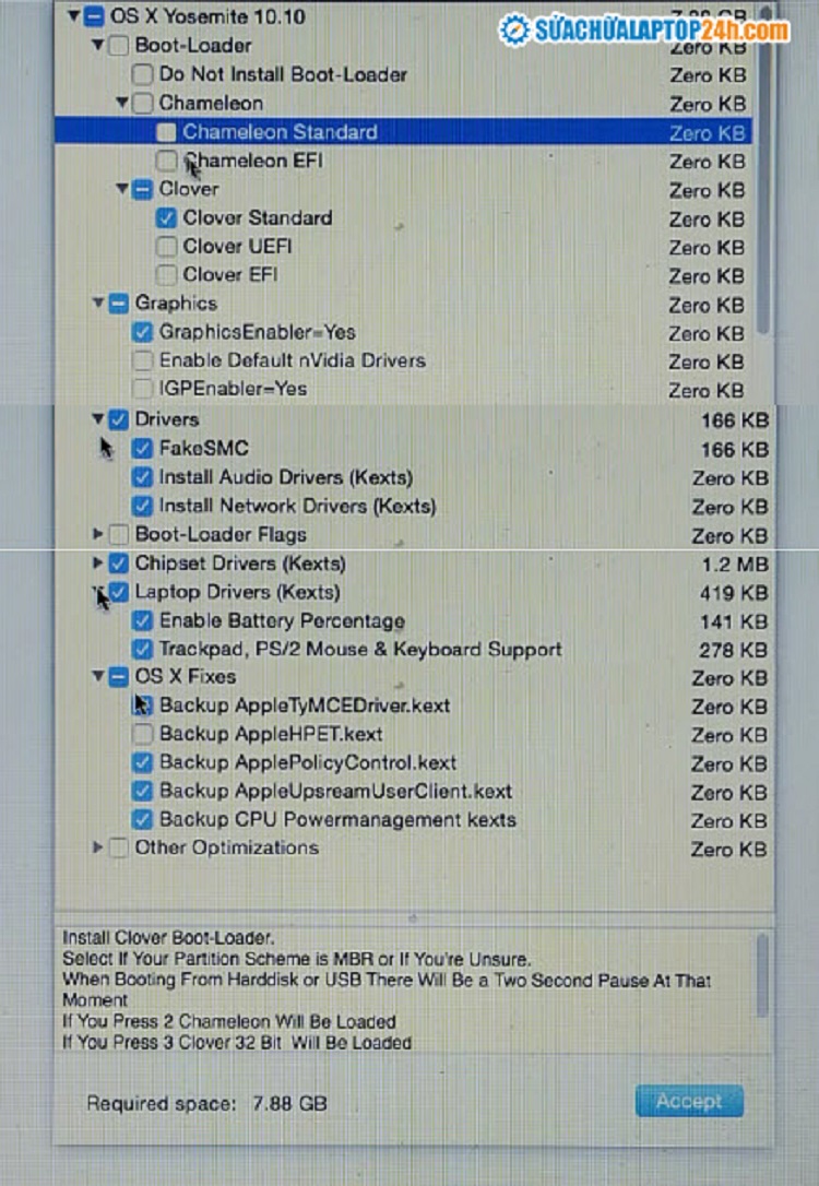 Nhấn chọn Accept sau khi đã thiết lập xong phần cứng