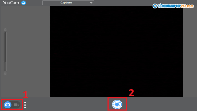 Chọn chế độ quay, chụp trên Cyberlink Youcam