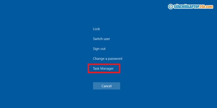 Truy cập Task Manager