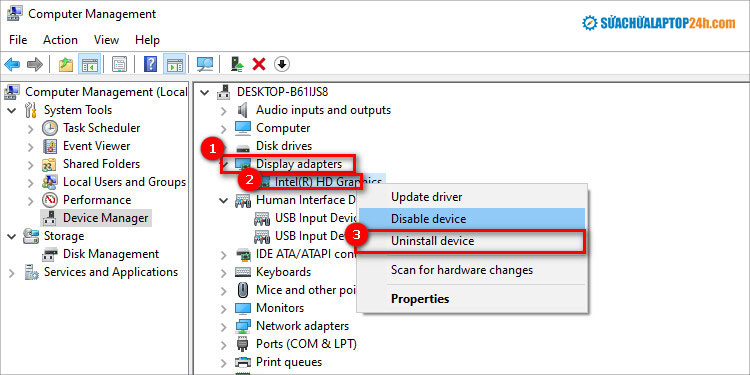 Thao tác các bước lần lượt như trên