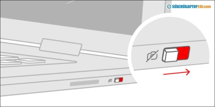 Gạt để bật/tắt camera