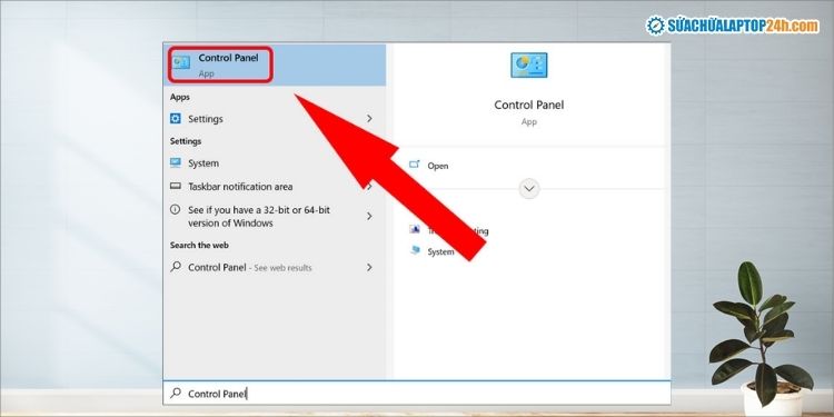 Truy cập Control Panel