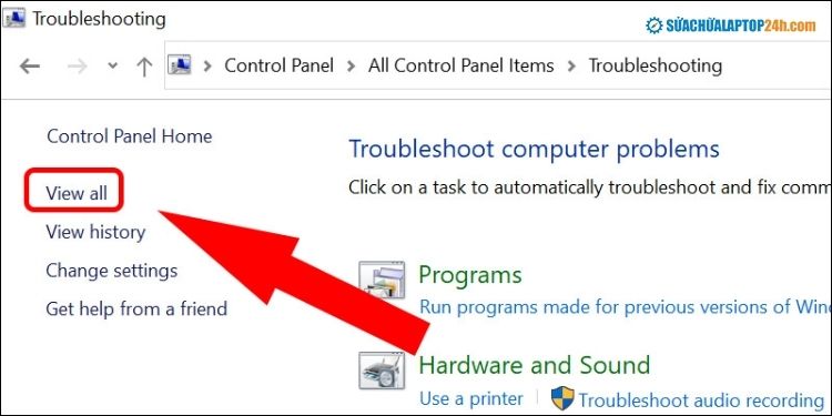 Nhấn View All để xem toàn bộ