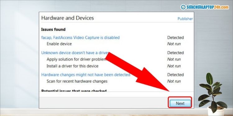 Chạy chẩn đoán hệ thống
