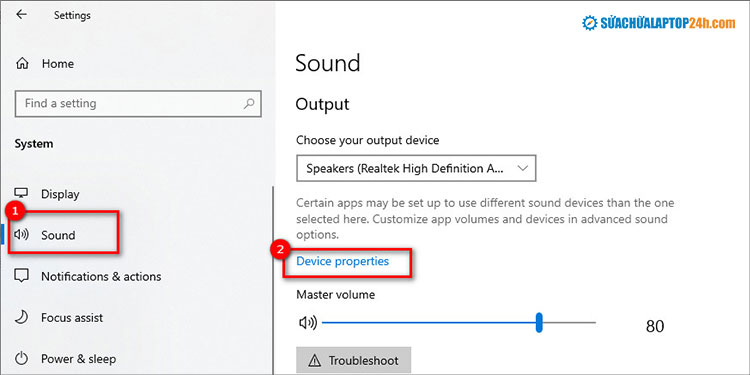 Chọn thứ tự như hình