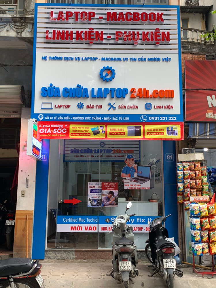 Sửa chữa Laptop 24h 81 Lê Văn Hiến là địa chỉ thuận tiện cho sinh viên Học Viện Tài Chính