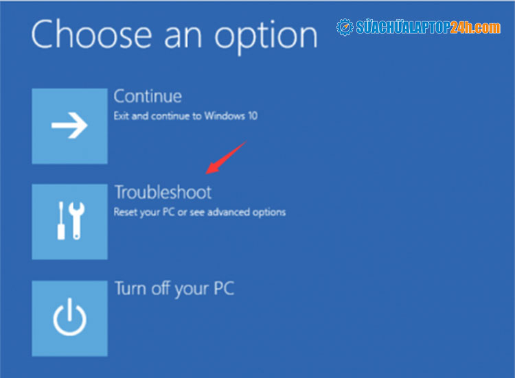 Chọn Troubleshoot như hình