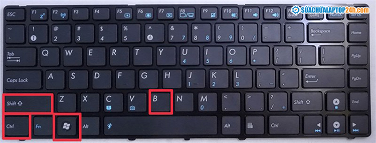 Nhấn tổ hợp phím như hình để hệ thống khởi động lại card đồ họa