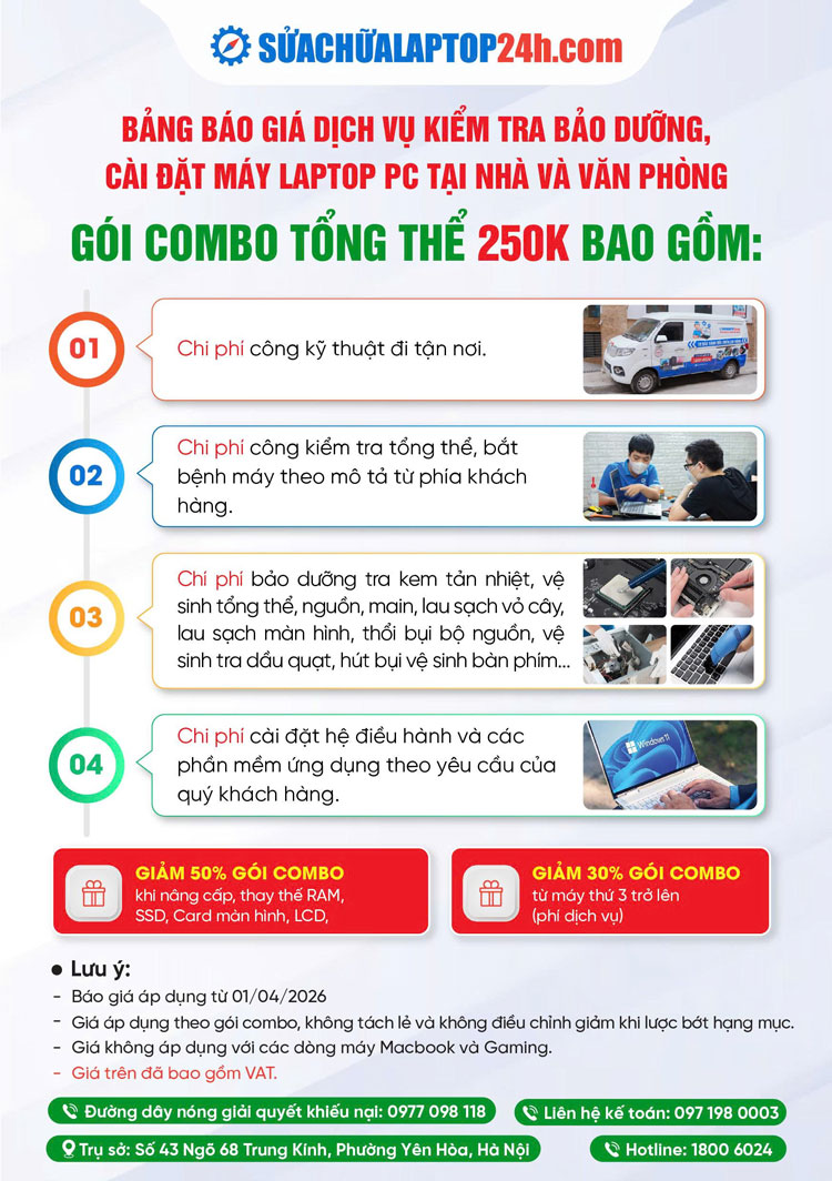 Bảng báo giá tham khảo