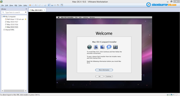  Giao diện macOS sau khi cài máy ảo macOS trên VMWare