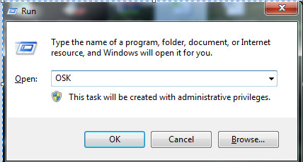 mở bàn phím ảo trên Windows 7