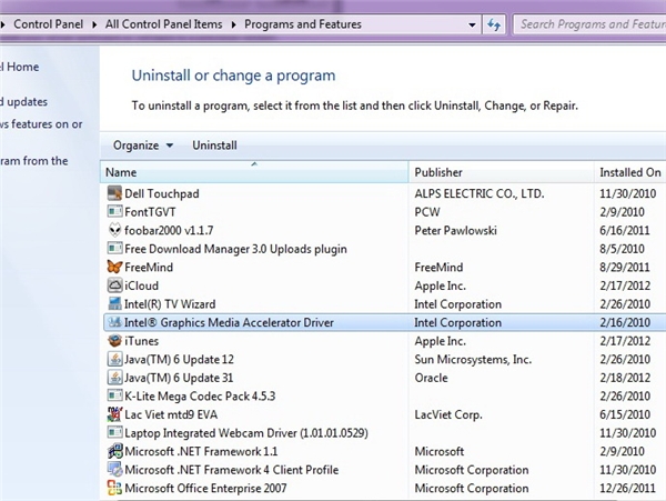Khắc phục lỗi trình điều khiển phần cứng laptop