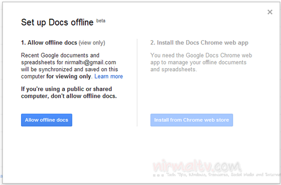Kích hoạt tính năng truy cập Offline cho Google Drive 