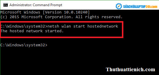 Paste dòng lệnh vào cửa sổ hiện lên
